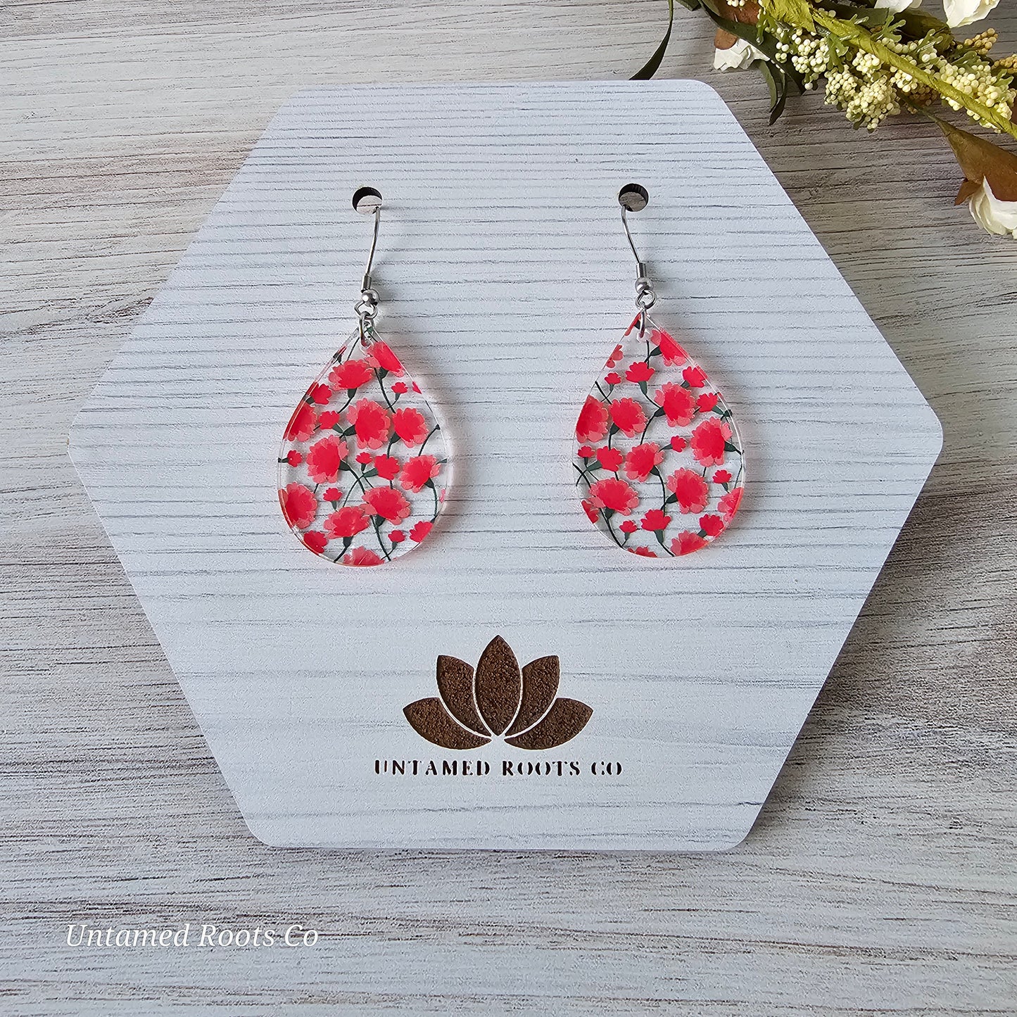 Carnation Print Earrings (8 styles)