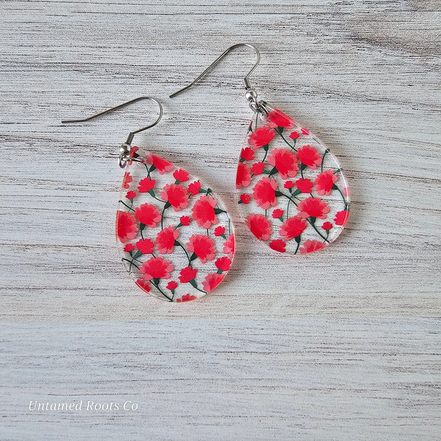 Carnation Print Earrings (8 styles)