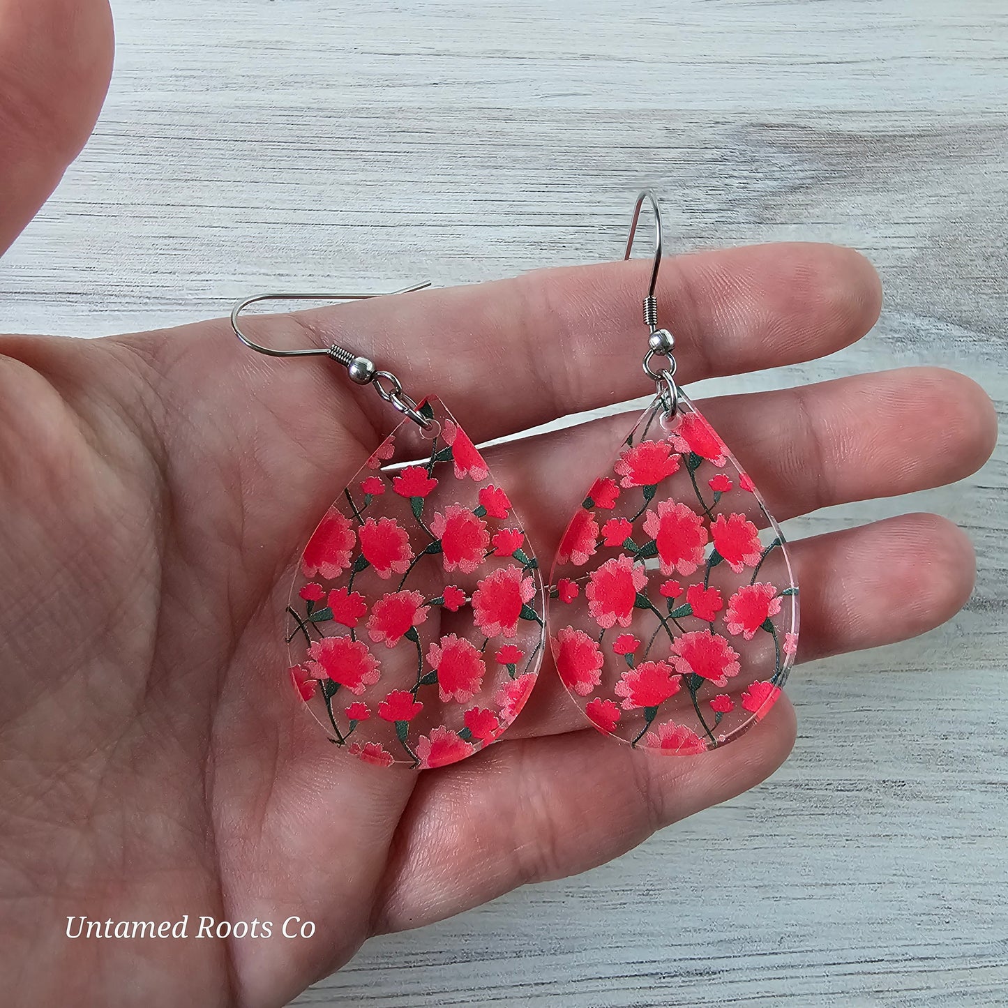 Carnation Print Earrings (8 styles)