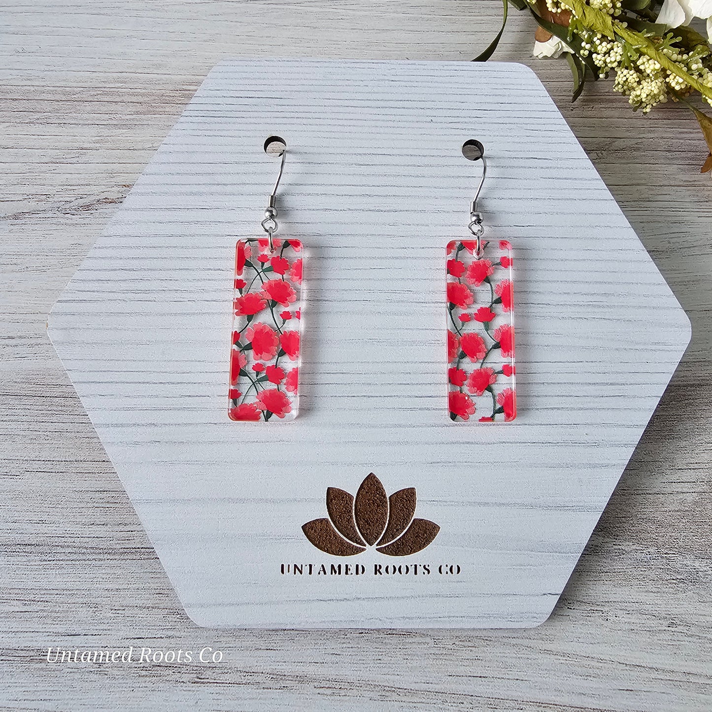 Carnation Print Earrings (8 styles)