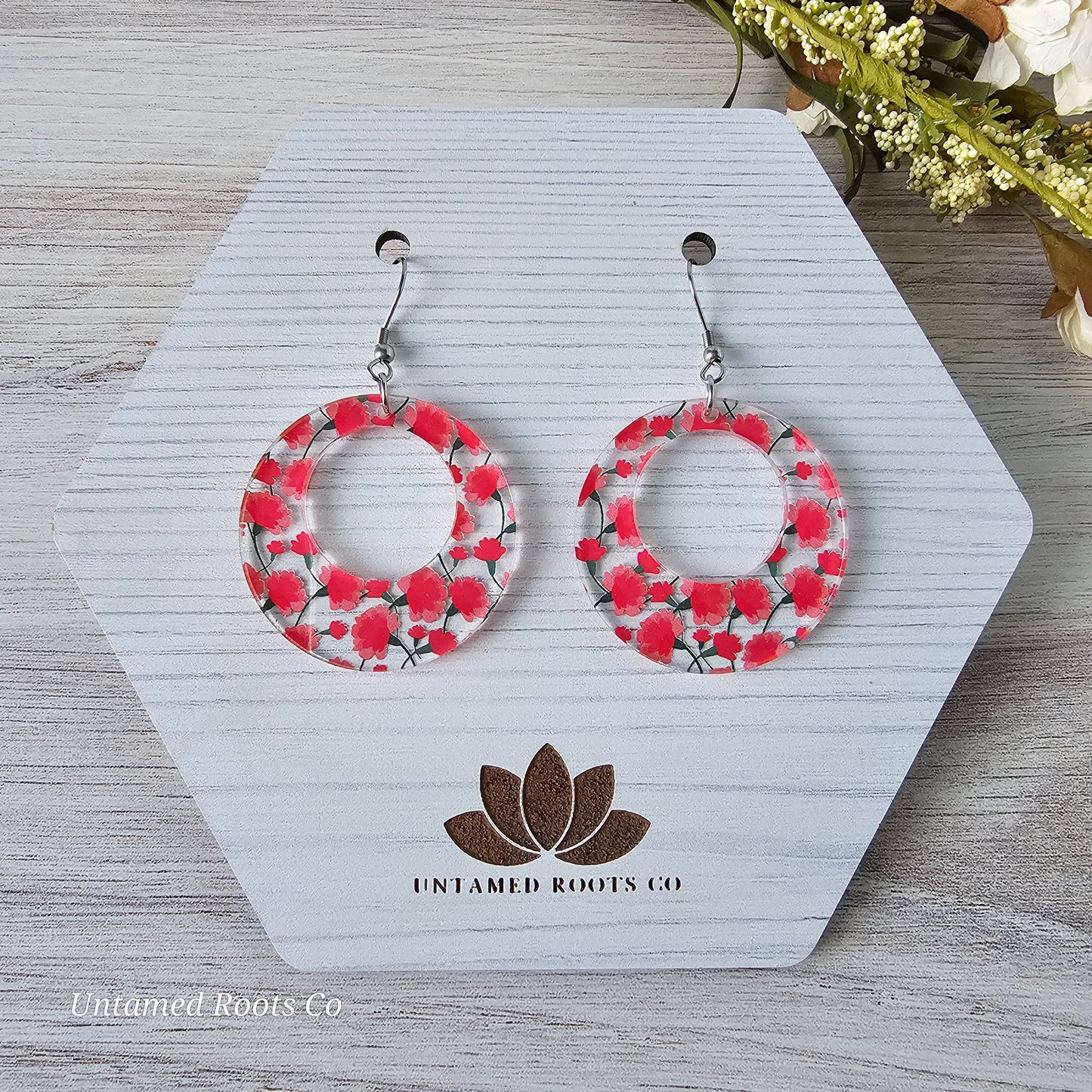 Carnation Print Earrings (8 styles)