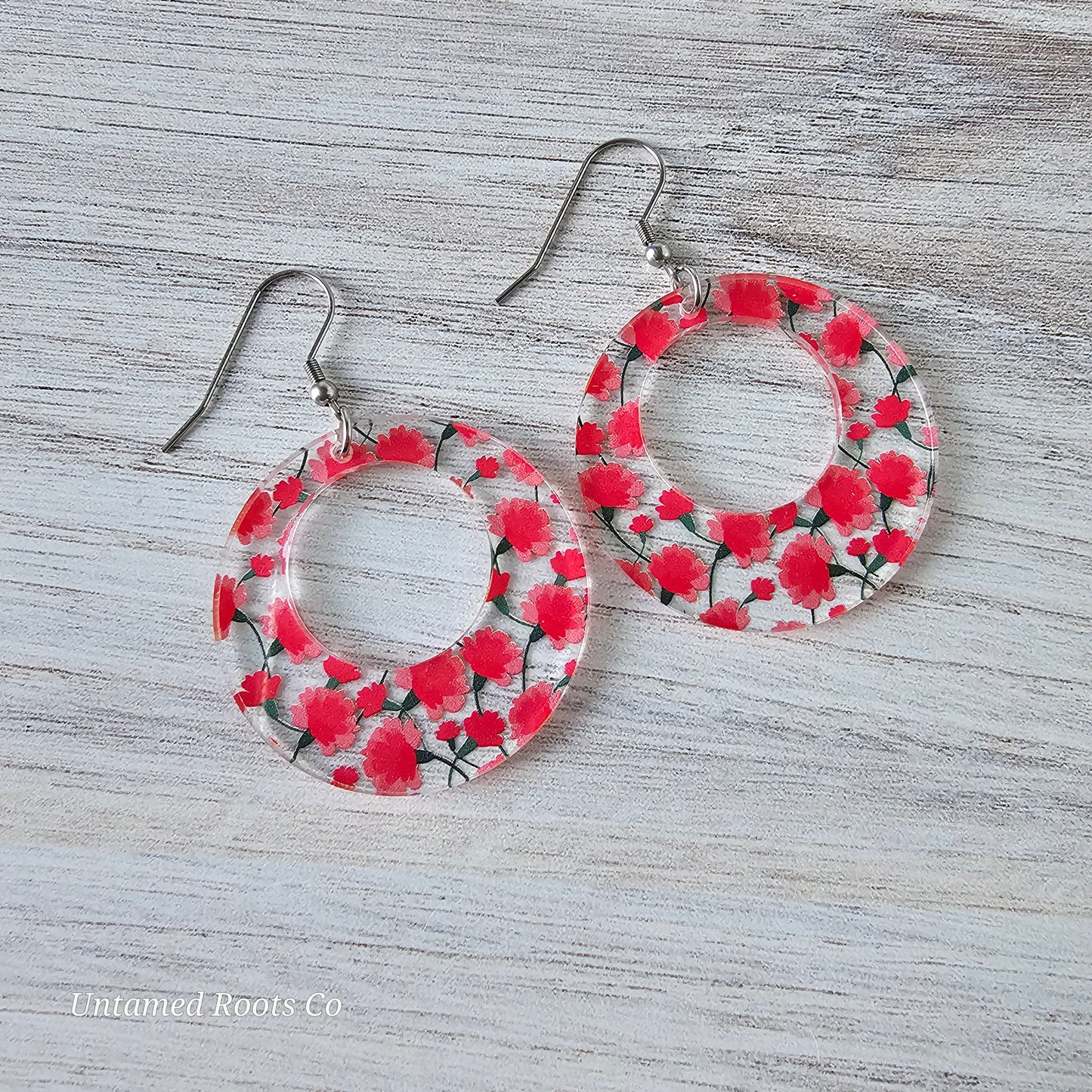 Carnation Print Earrings (8 styles)