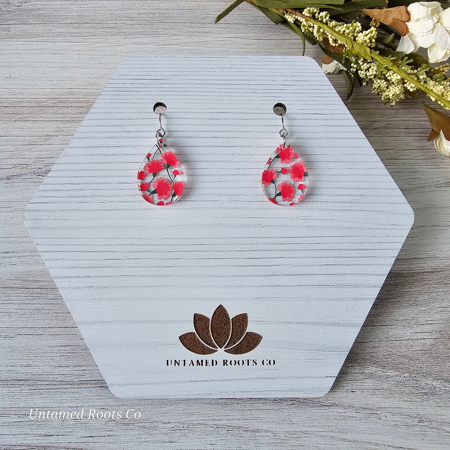 Carnation Print Earrings (8 styles)