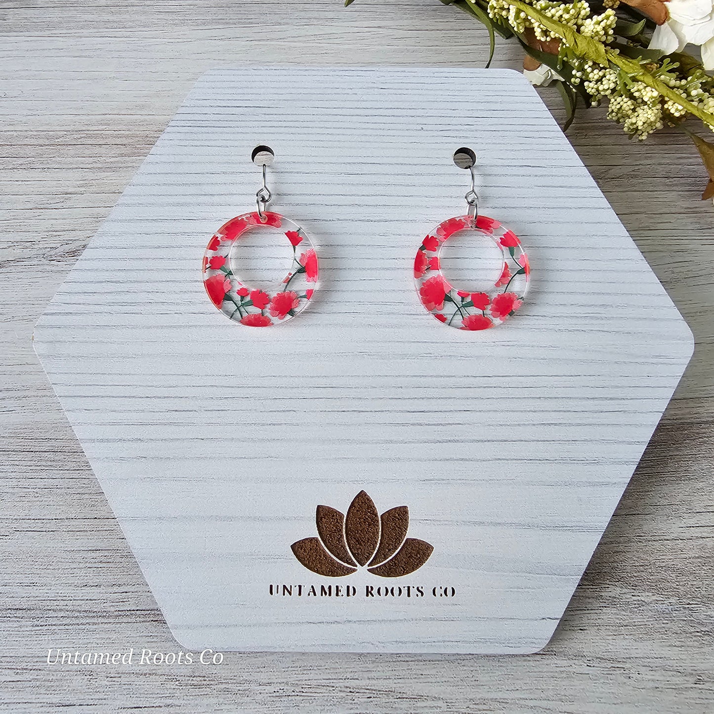 Carnation Print Earrings (8 styles)