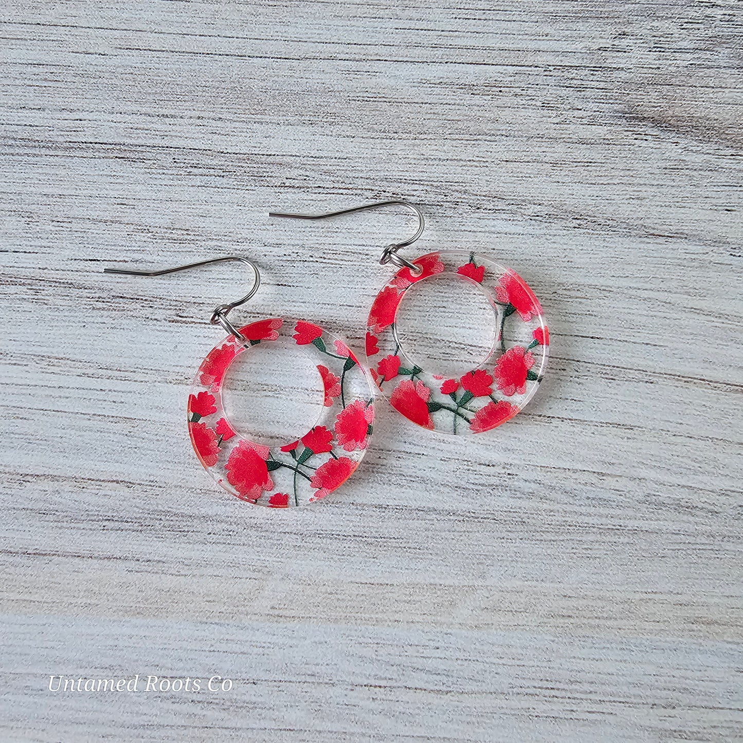 Carnation Print Earrings (8 styles)