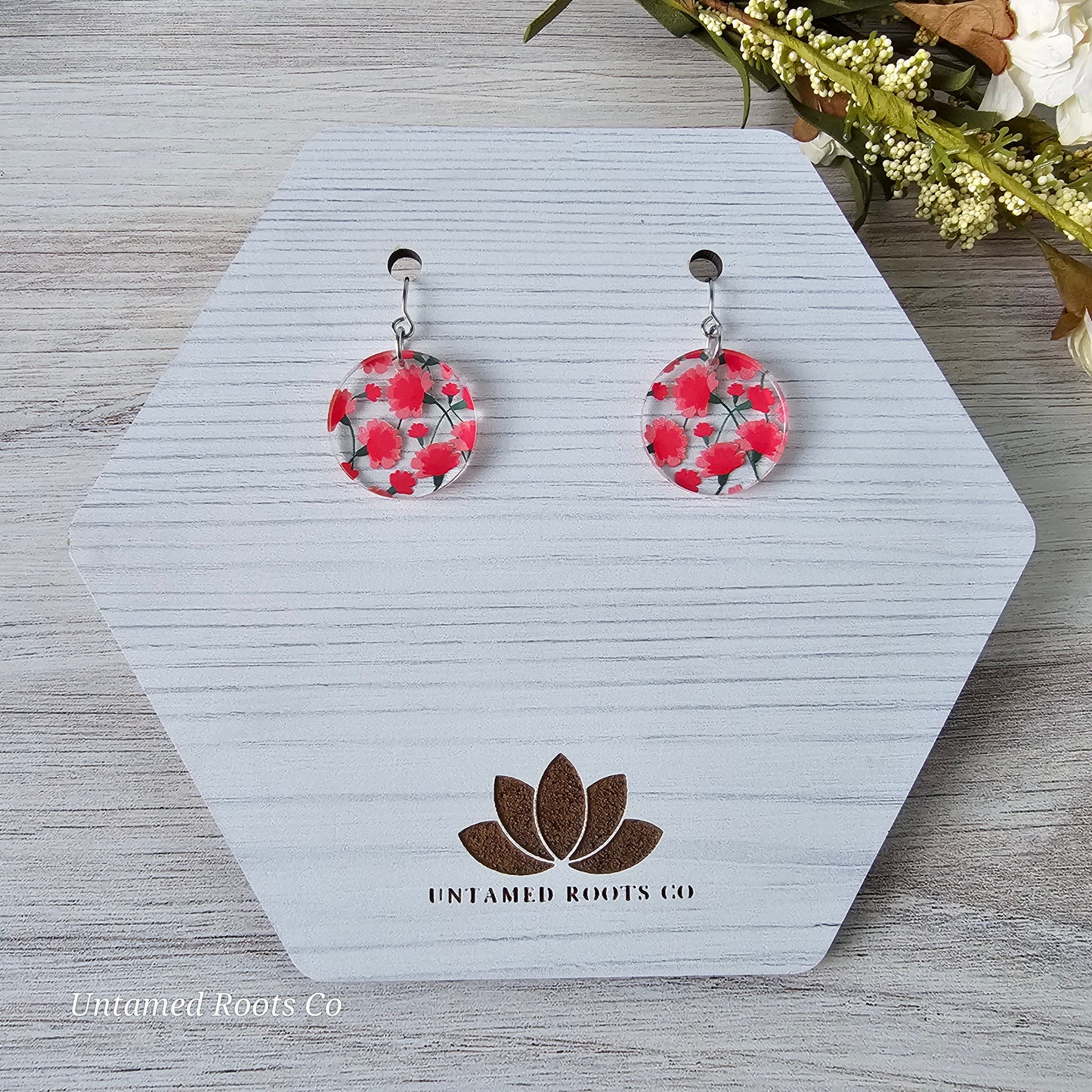 Carnation Print Earrings (8 styles)