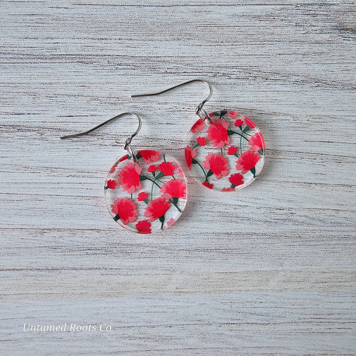 Carnation Print Earrings (8 styles)