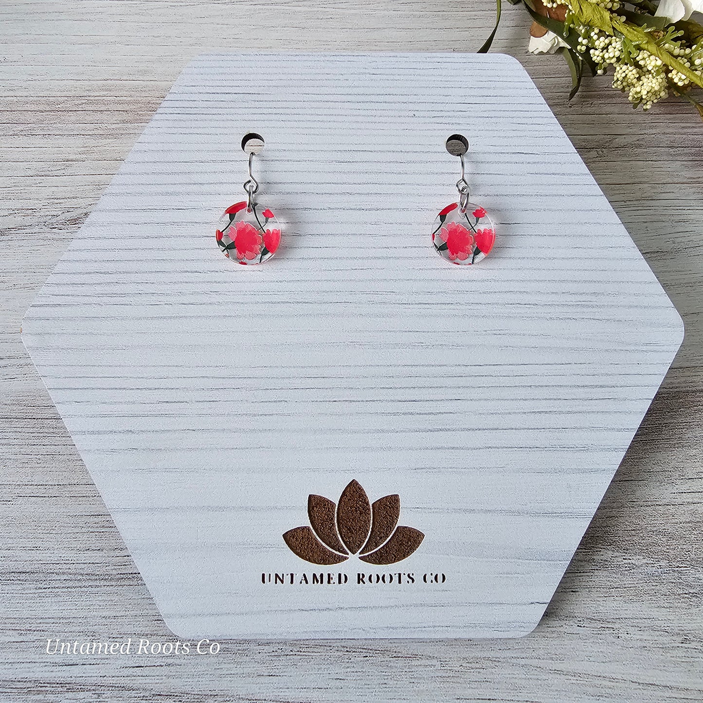 Carnation Print Earrings (8 styles)