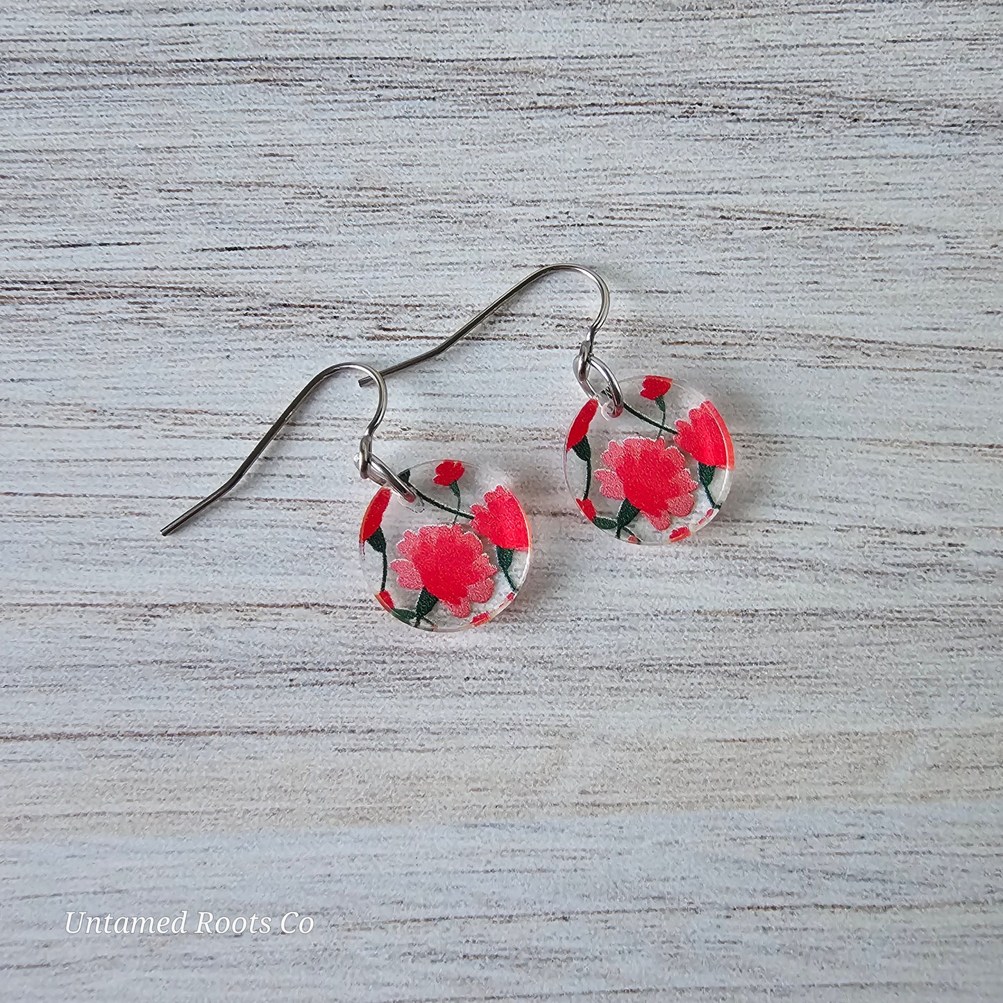 Carnation Print Earrings (8 styles)