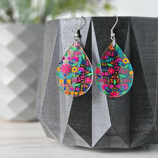 Bright Folky Floral Earrings (8 styles)