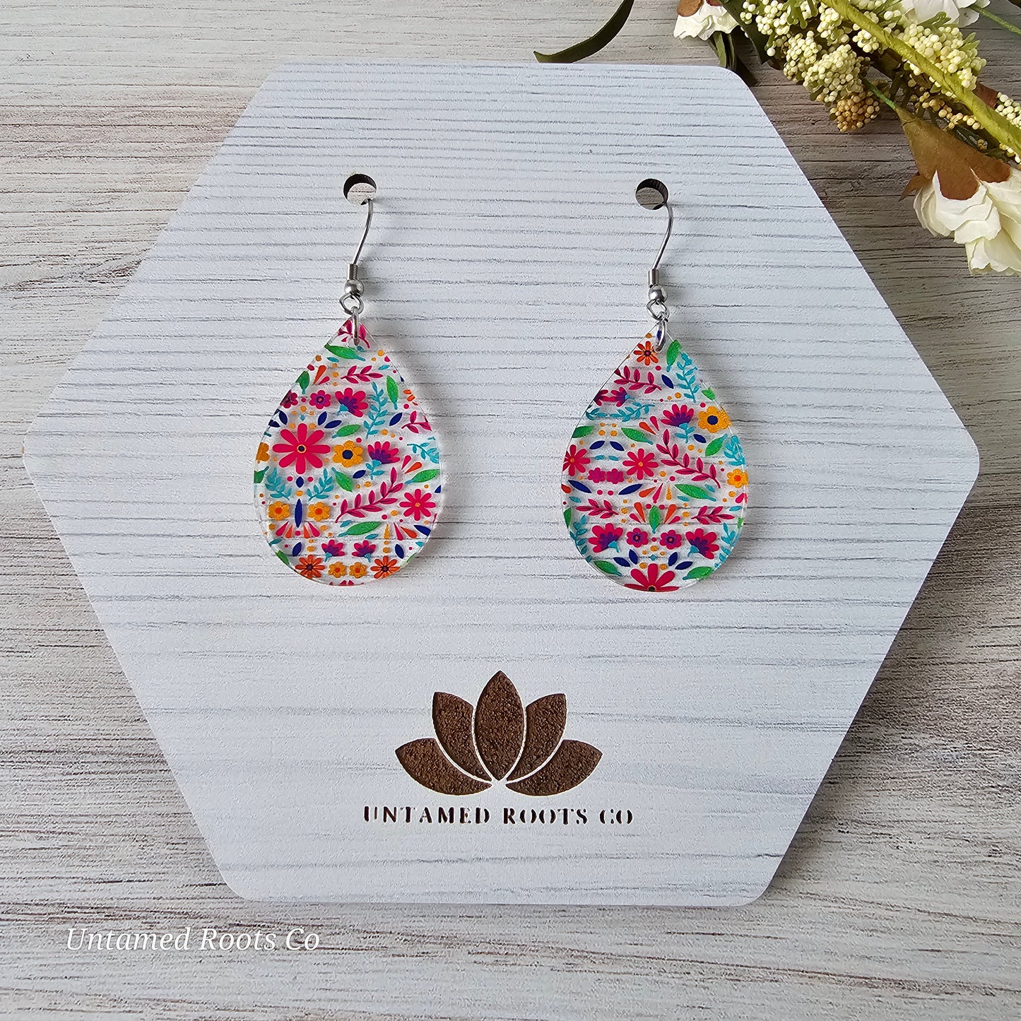 Bright Folky Floral Earrings (8 styles)