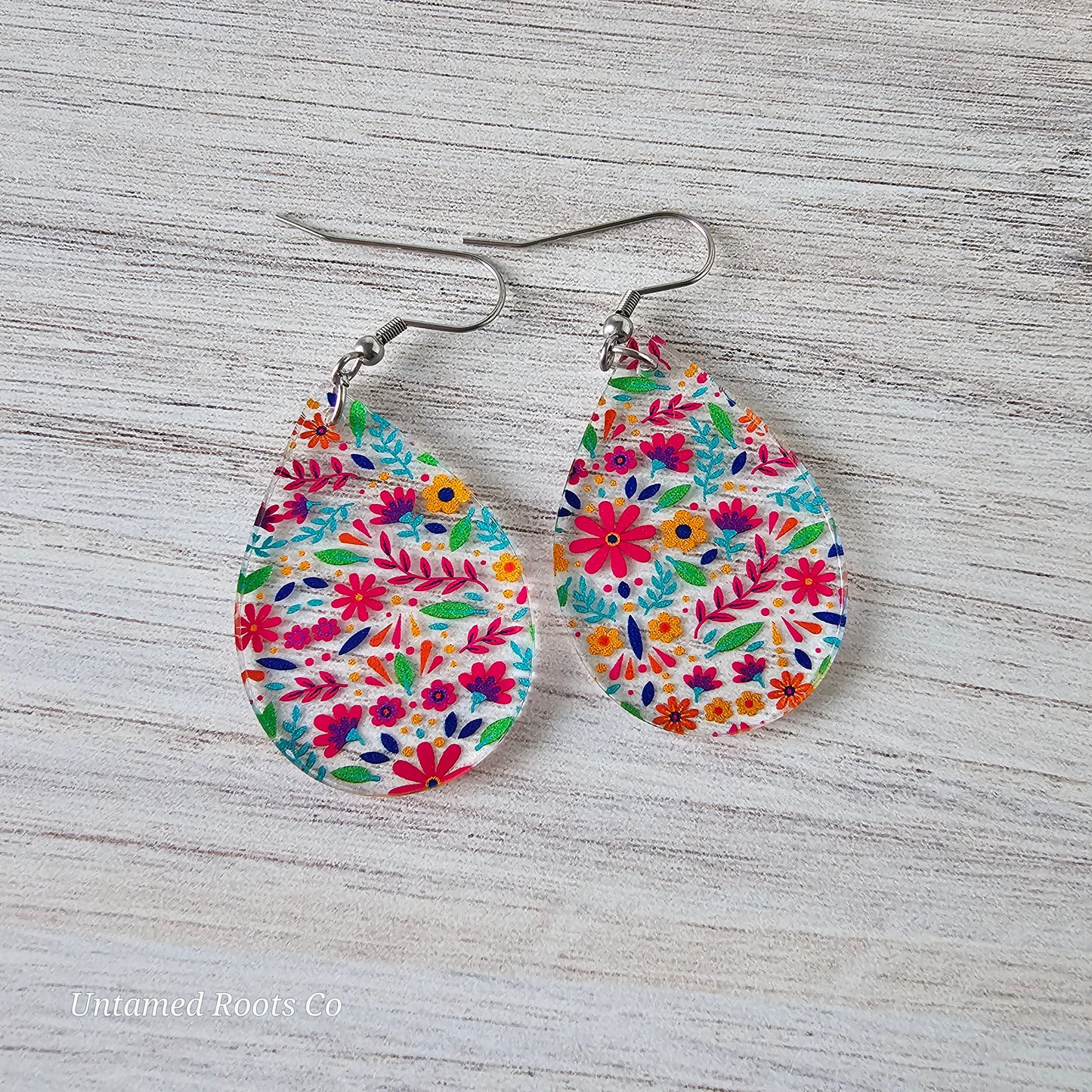 Bright Folky Floral Earrings (8 styles)