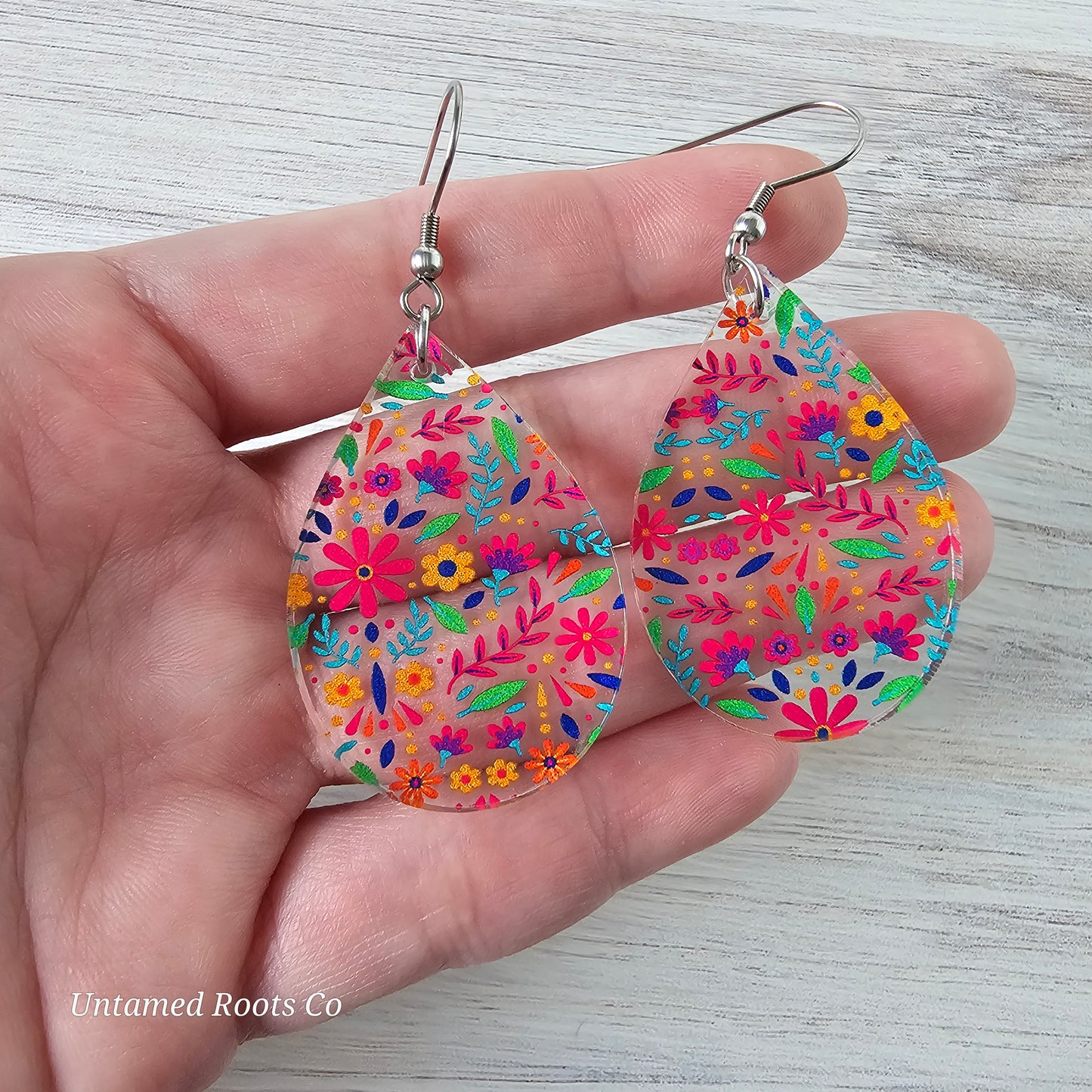 Bright Folky Floral Earrings (8 styles)