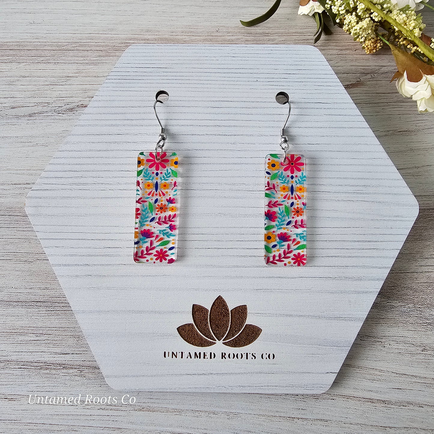 Bright Folky Floral Earrings (8 styles)