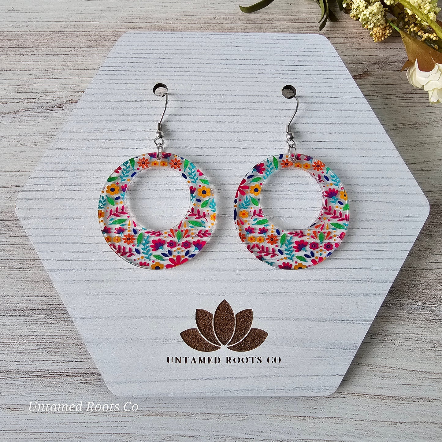 Bright Folky Floral Earrings (8 styles)