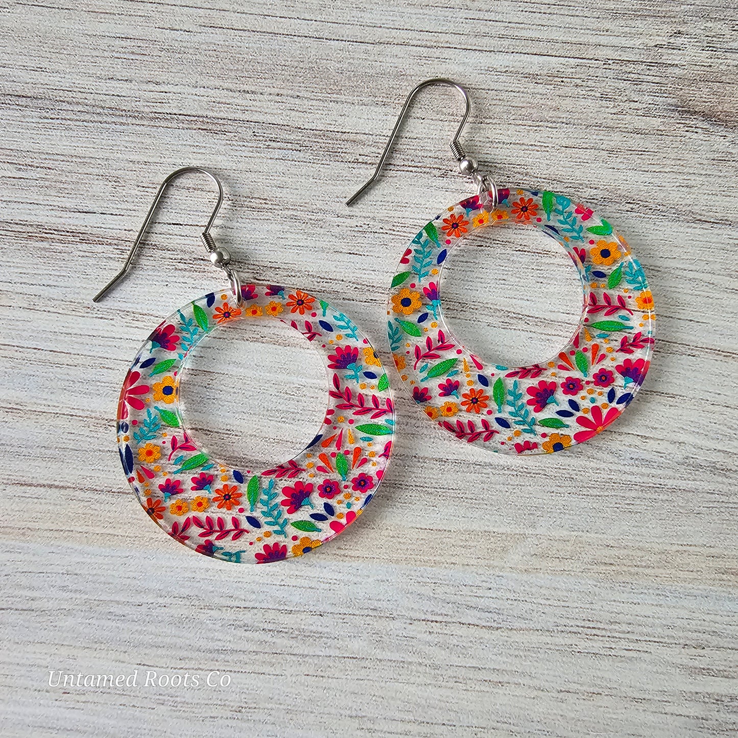 Bright Folky Floral Earrings (8 styles)