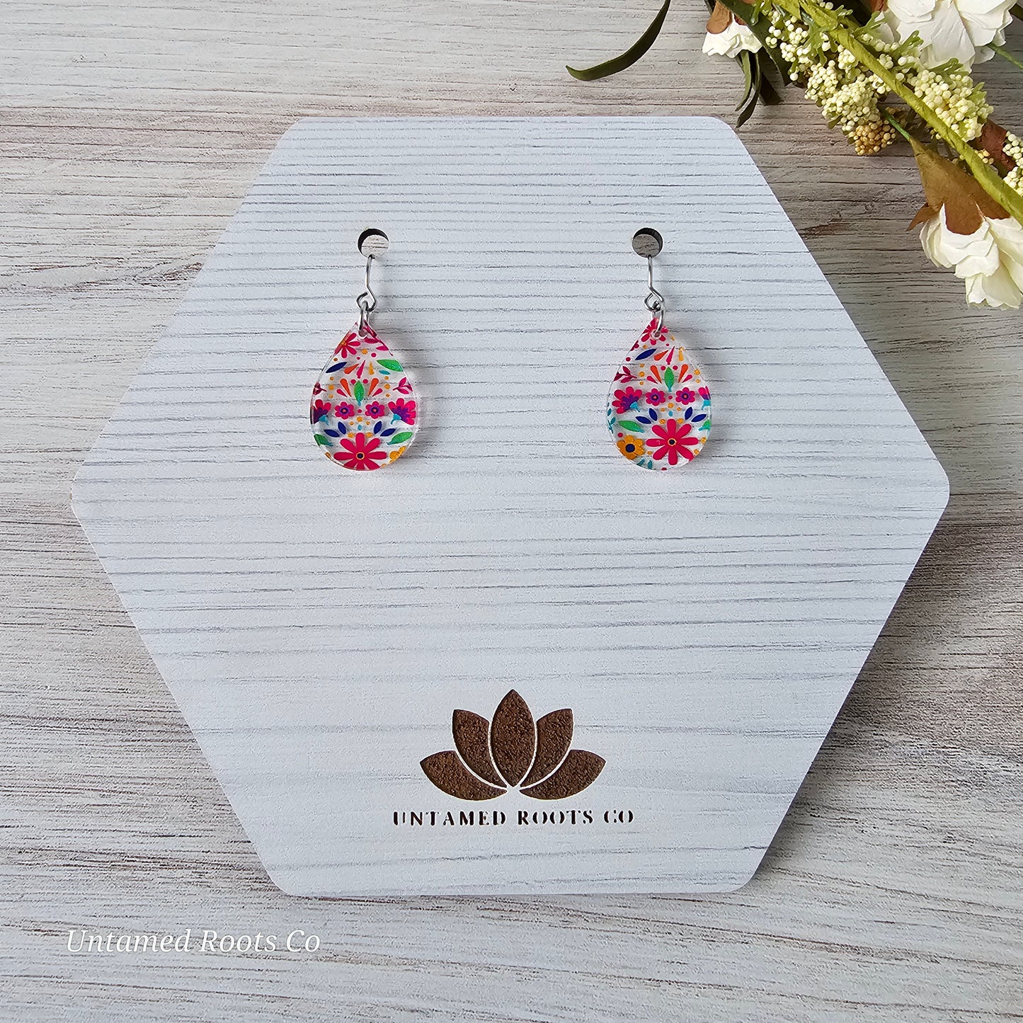 Bright Folky Floral Earrings (8 styles)