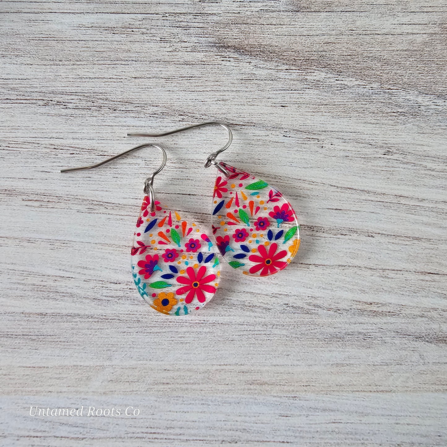 Bright Folky Floral Earrings (8 styles)