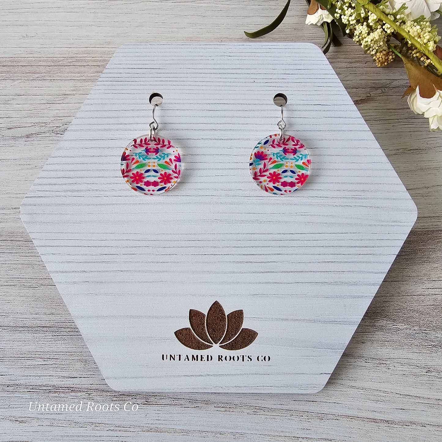 Bright Folky Floral Earrings (8 styles)