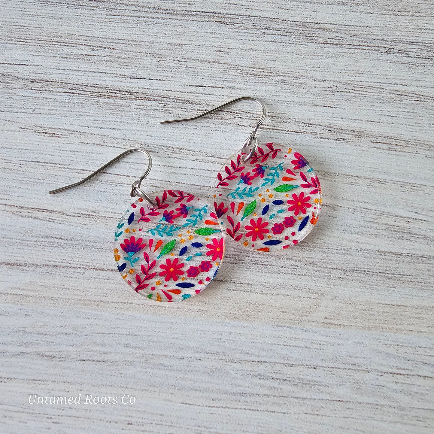 Bright Folky Floral Earrings (8 styles)