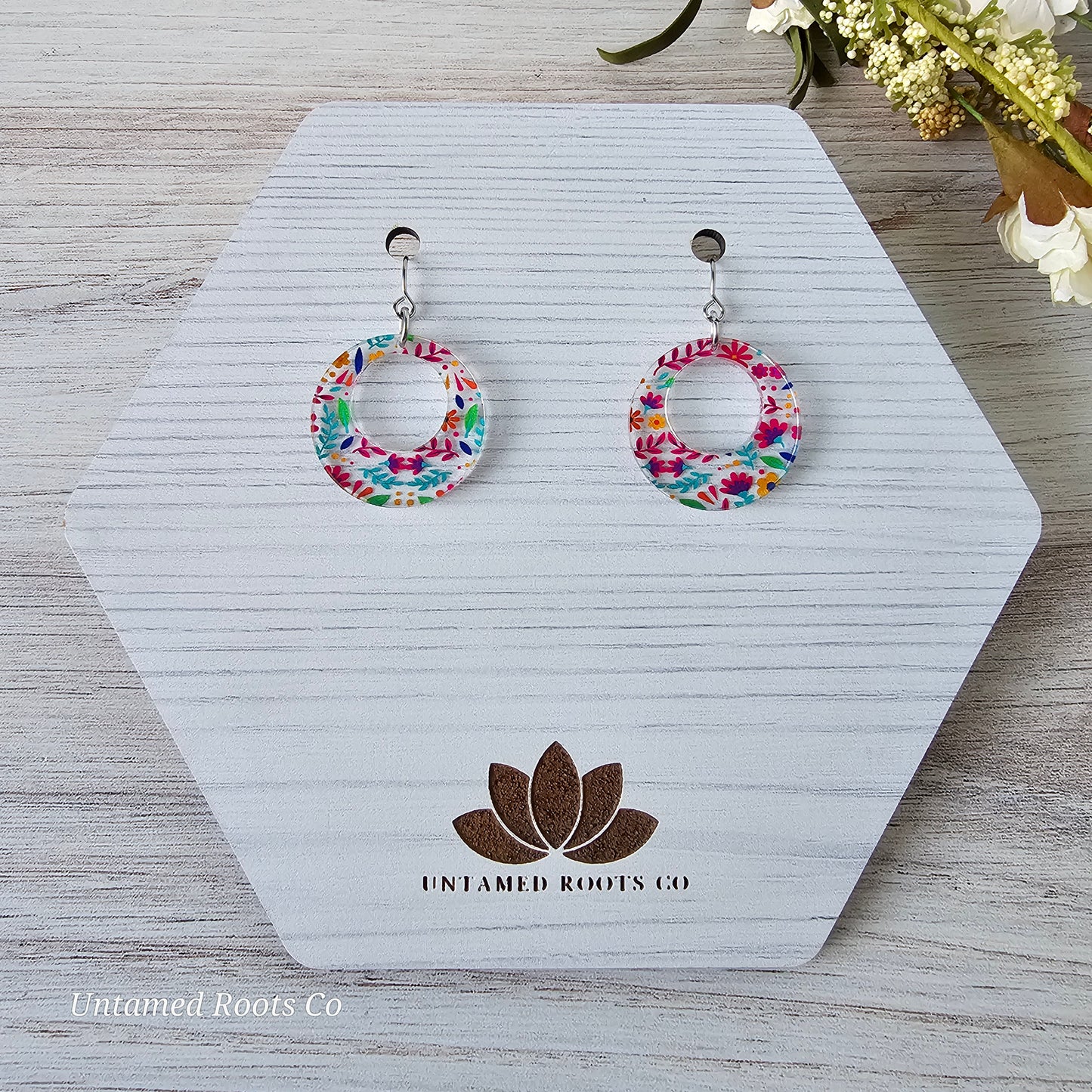 Bright Folky Floral Earrings (8 styles)