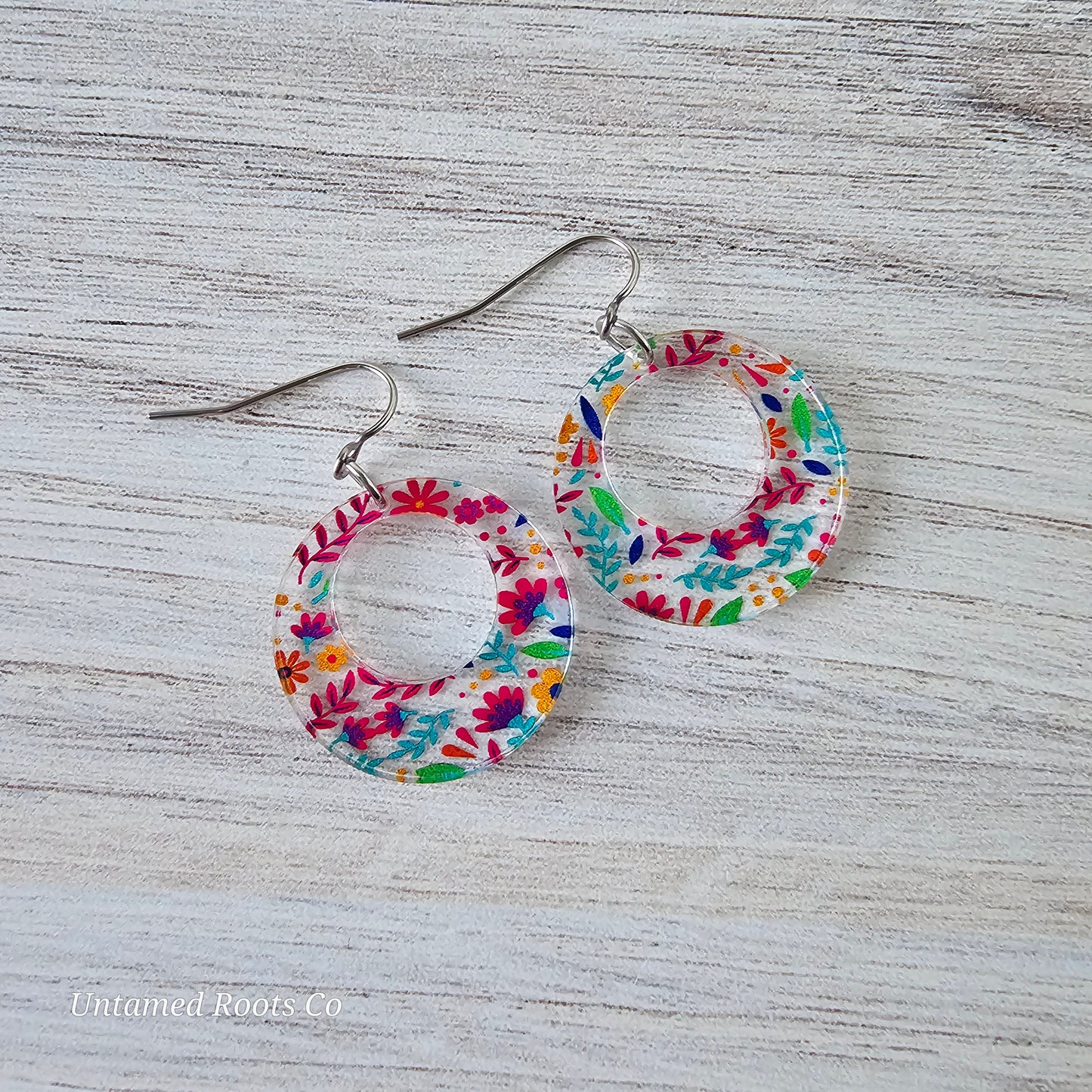 Bright Folky Floral Earrings (8 styles)