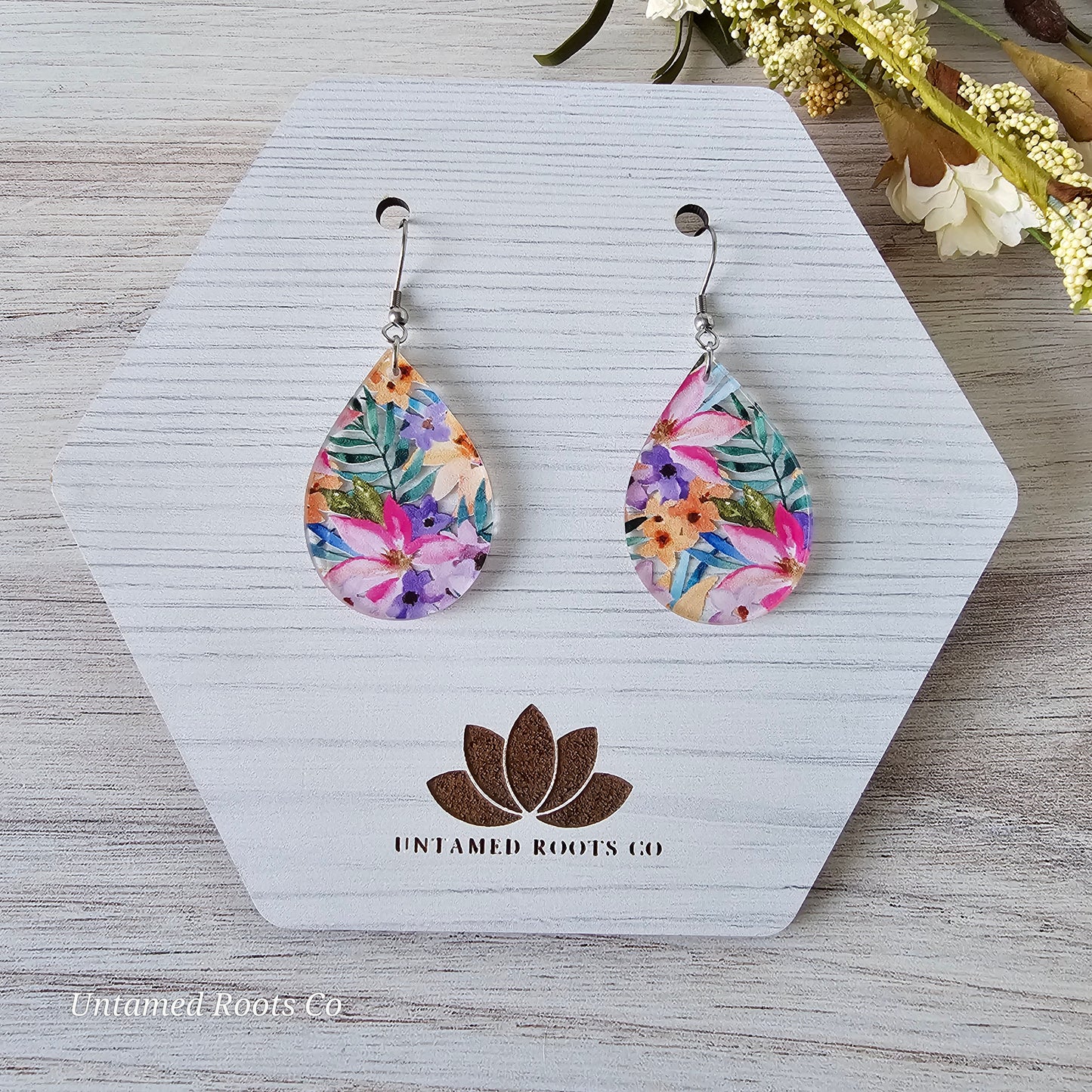 Tropical Spring Floral Earrings (8 styles)