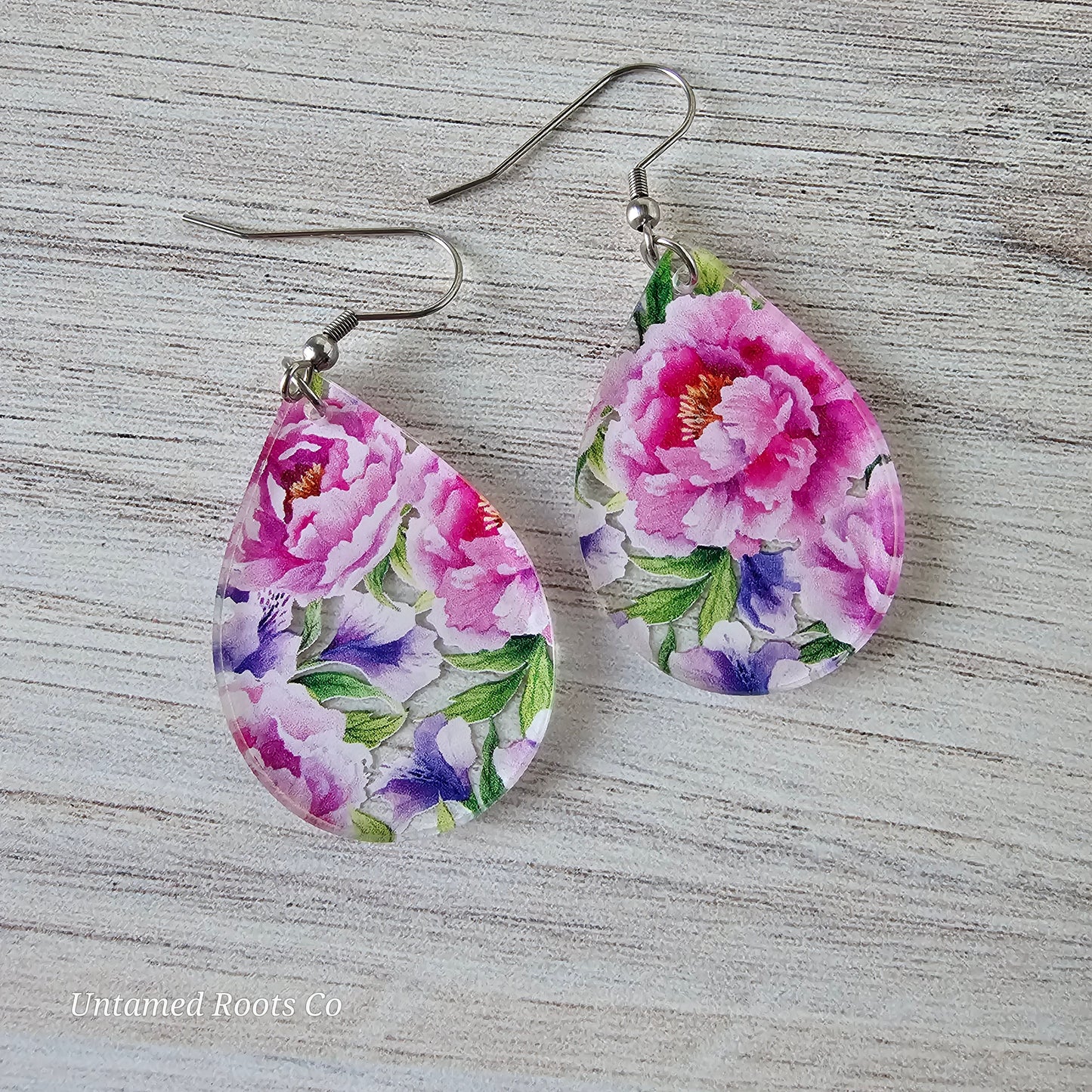 Peony Print Earrings (8 styles)