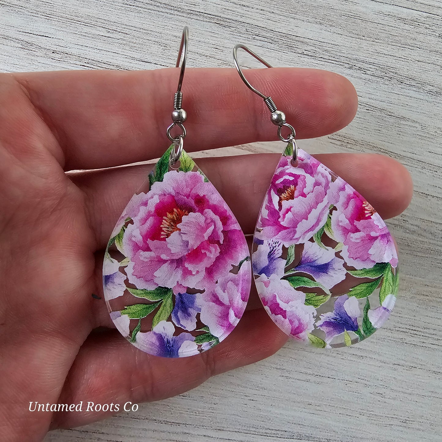 Peony Print Earrings (8 styles)