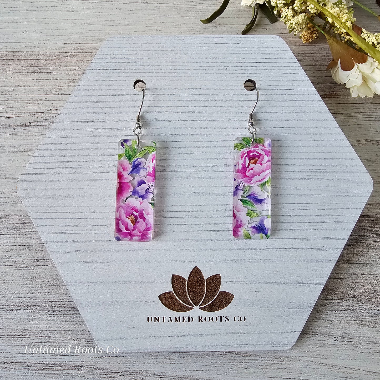 Peony Print Earrings (8 styles)