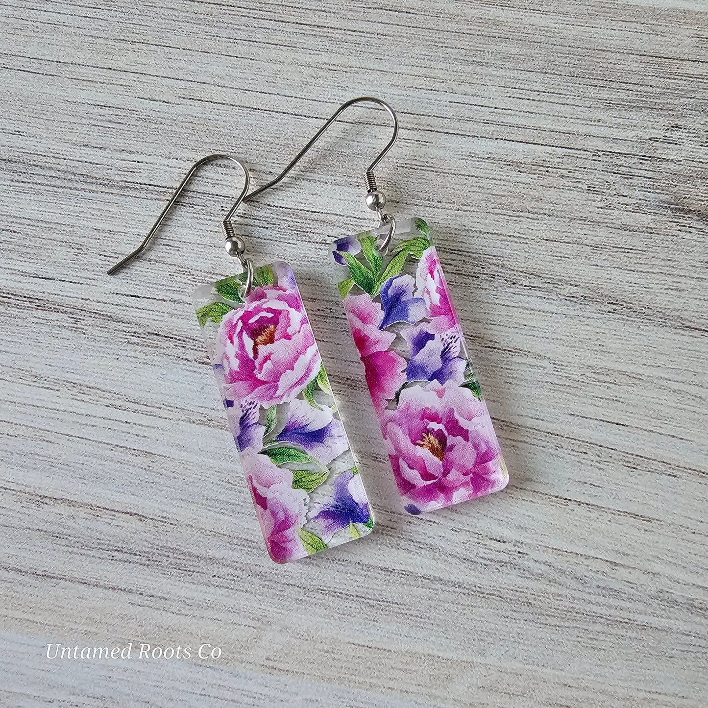 Peony Print Earrings (8 styles)