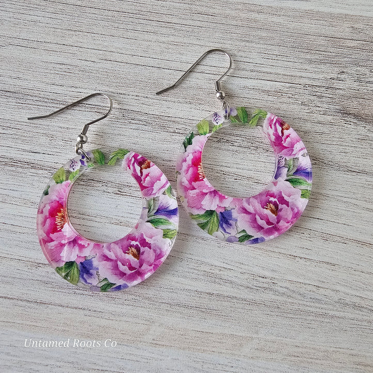 Peony Print Earrings (8 styles)