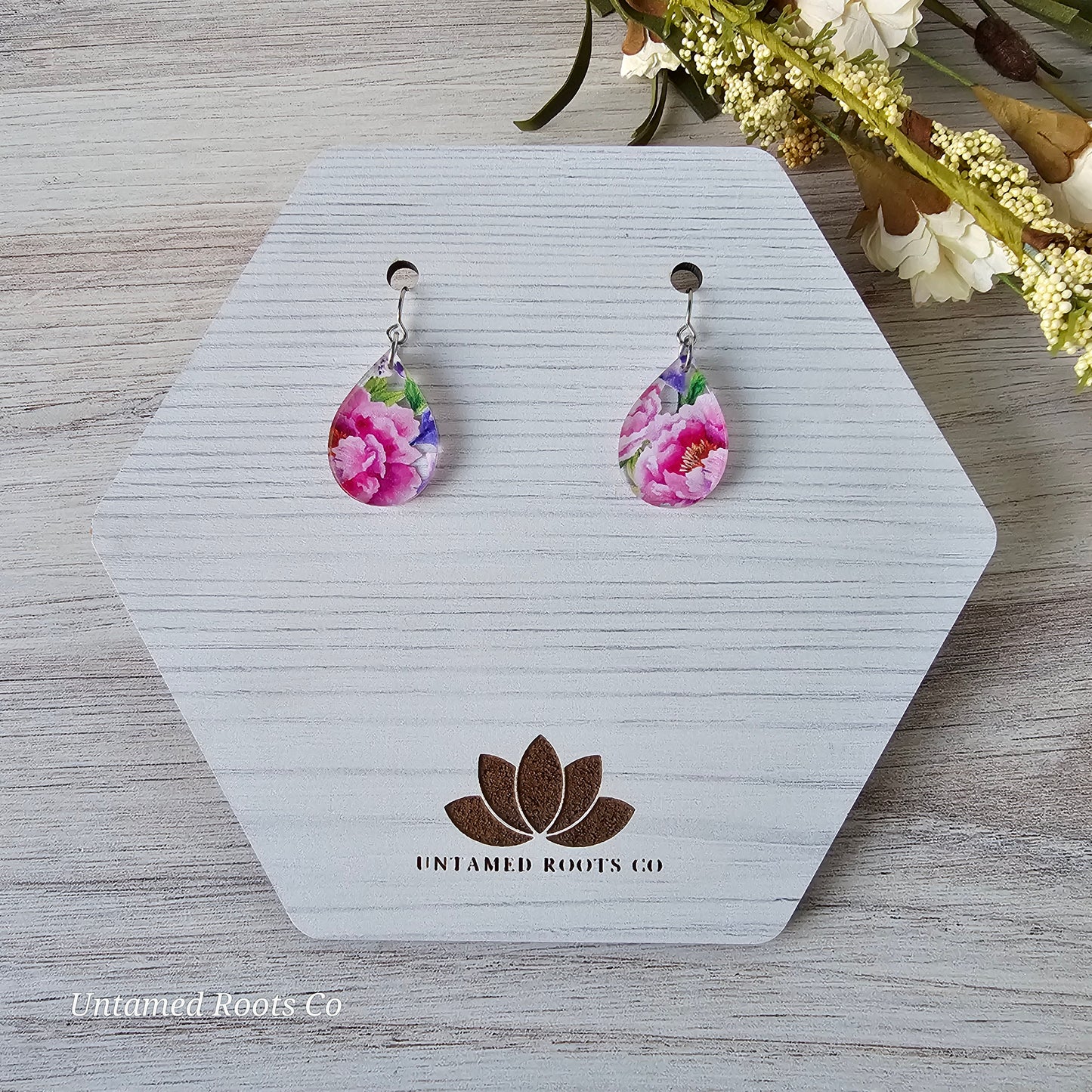 Peony Print Earrings (8 styles)