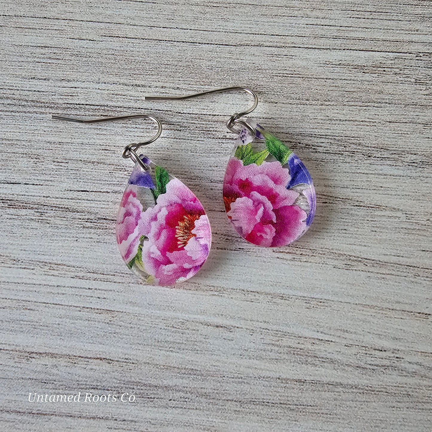 Peony Print Earrings (8 styles)