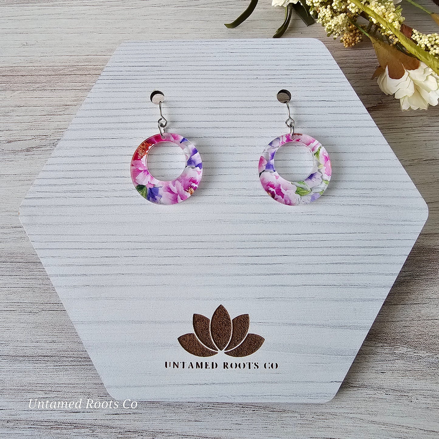 Peony Print Earrings (8 styles)