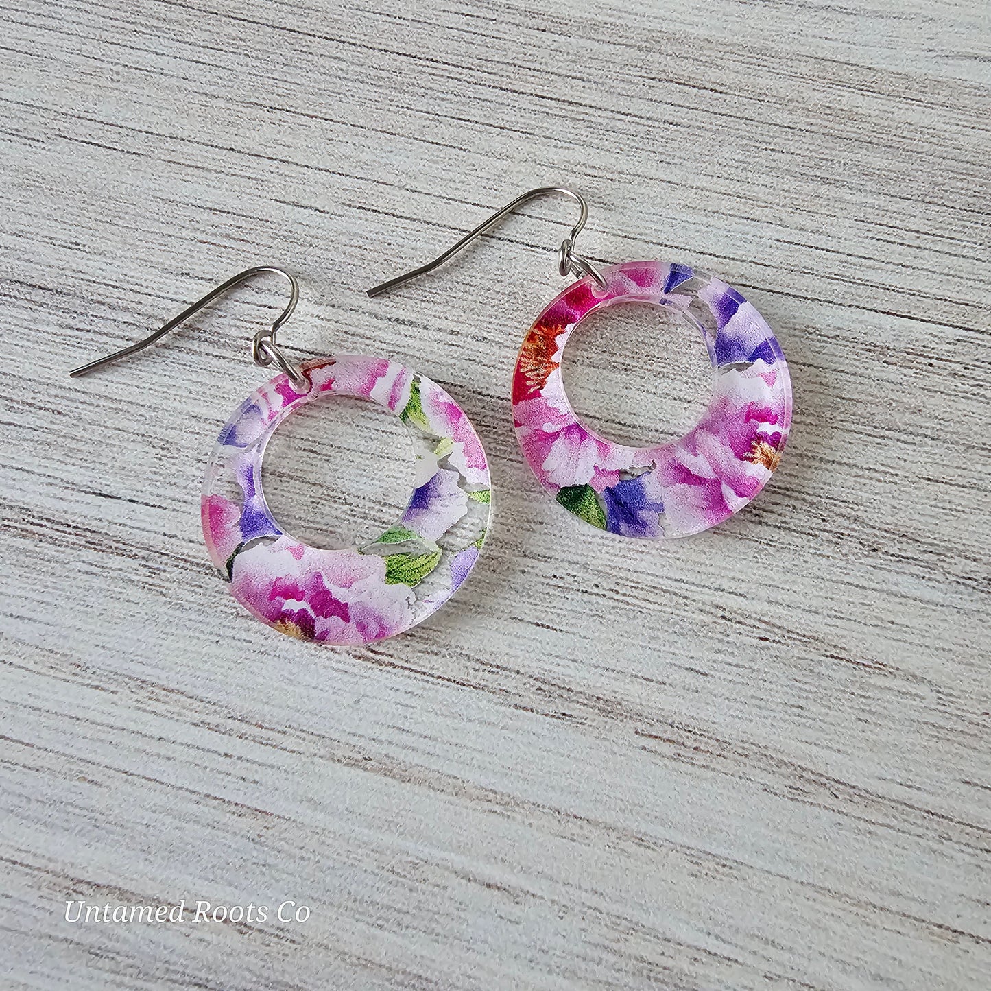 Peony Print Earrings (8 styles)