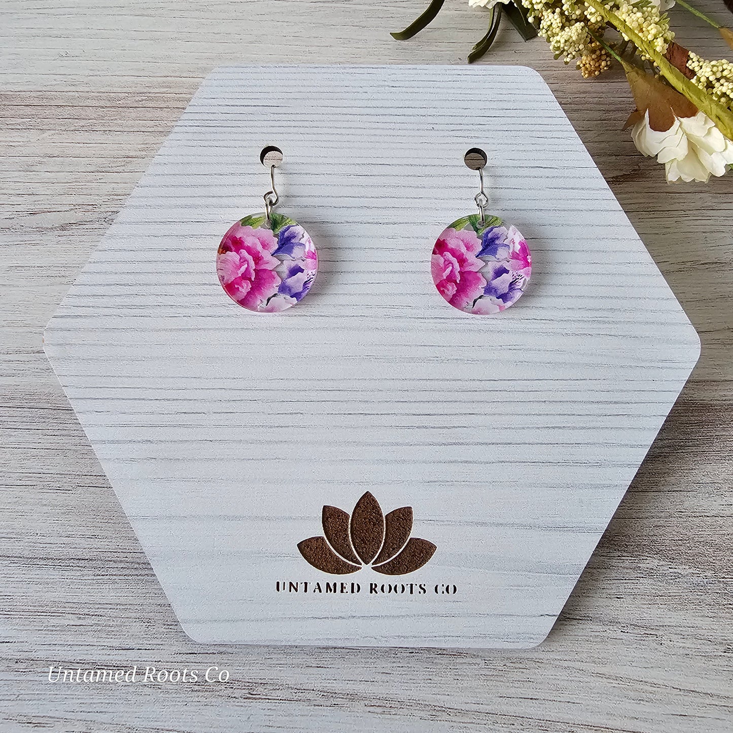 Peony Print Earrings (8 styles)