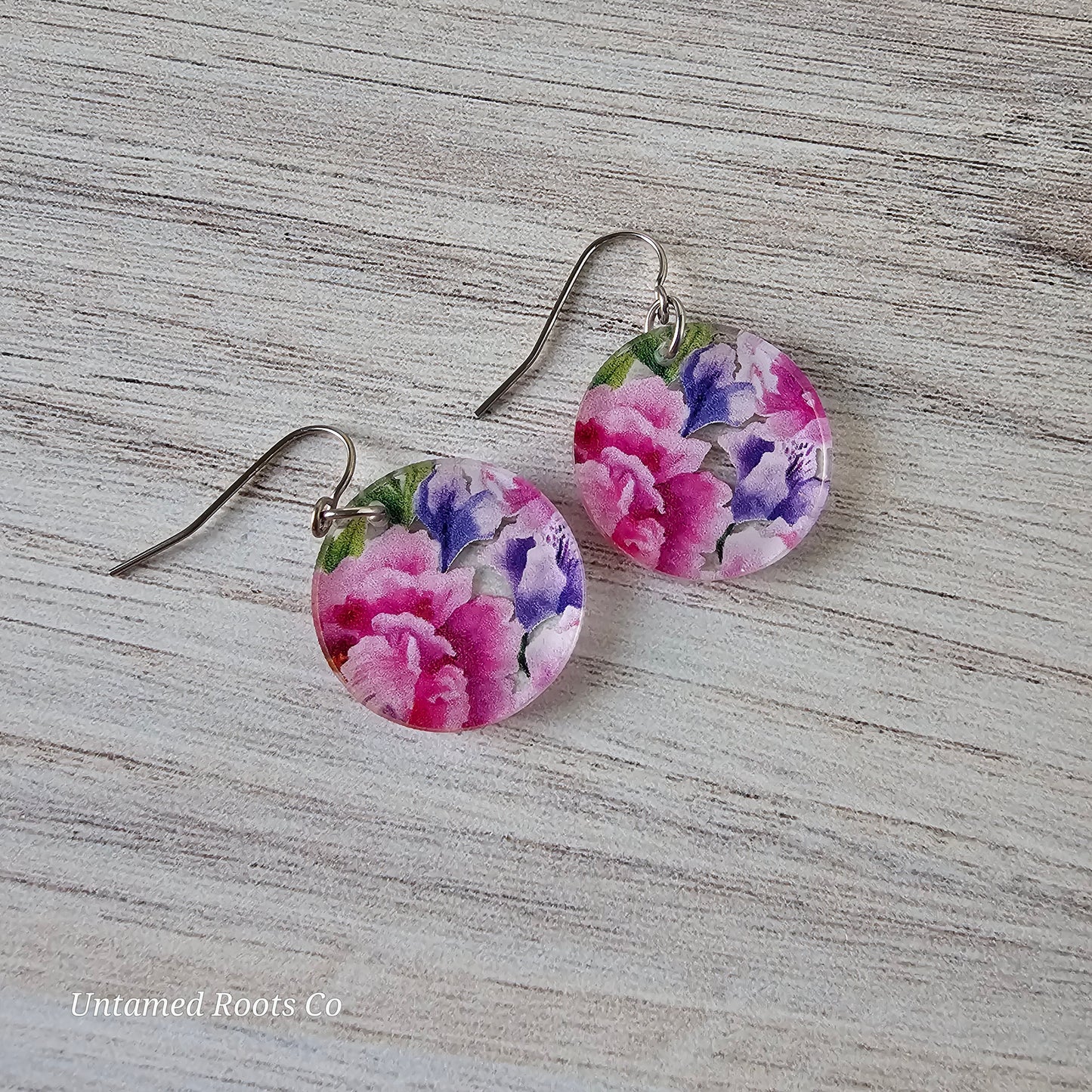 Peony Print Earrings (8 styles)