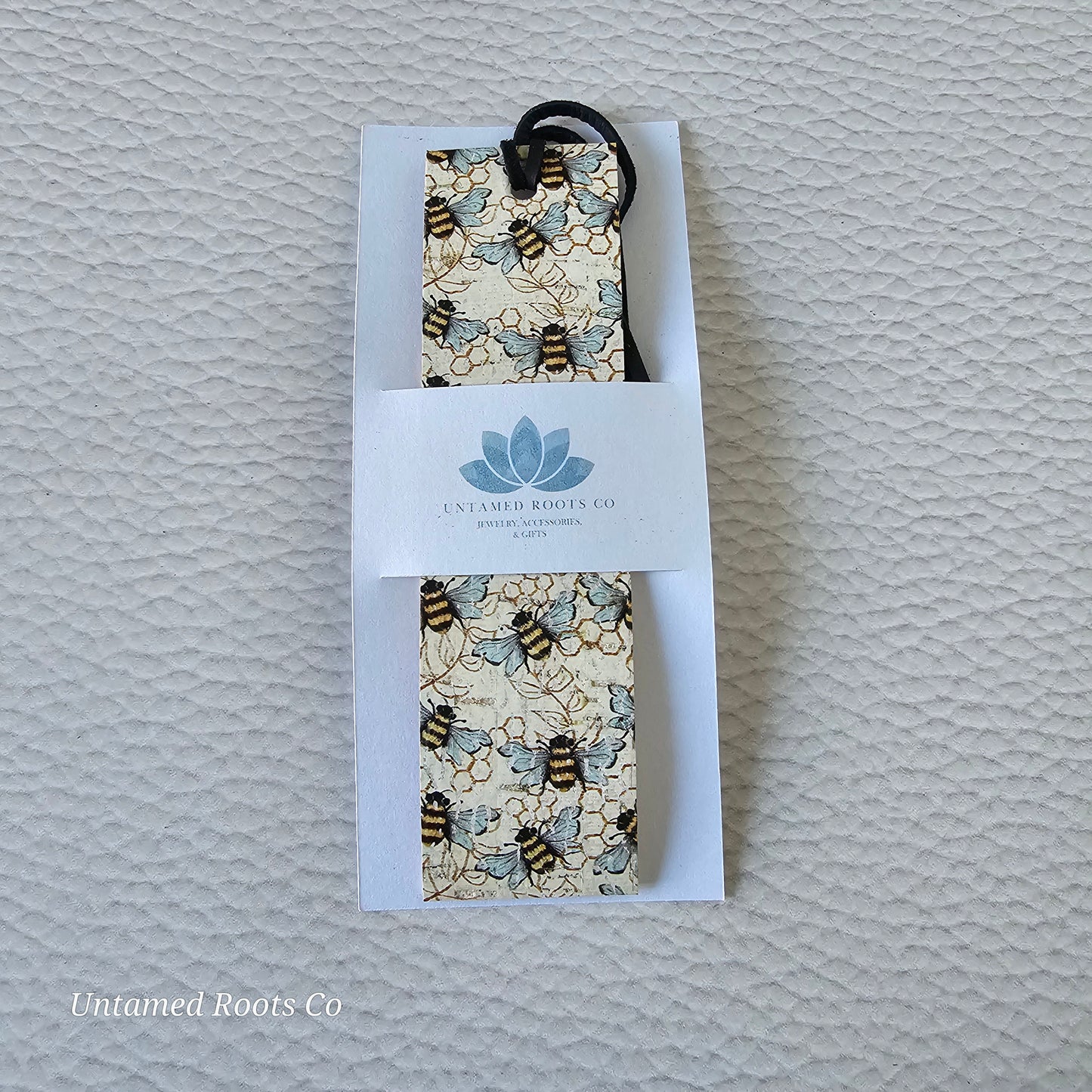 Bee Leather Bookmark