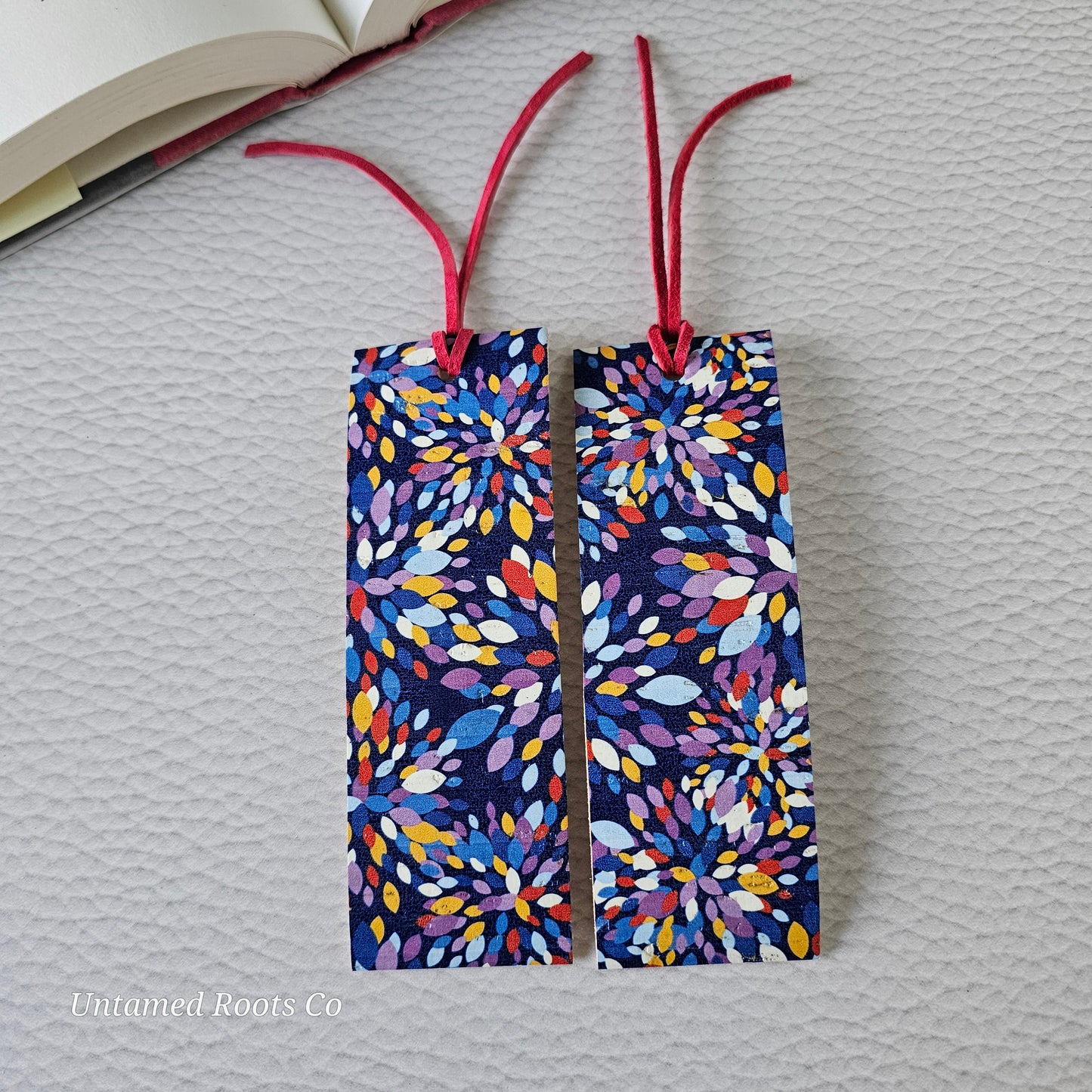 Colorful Kaleidoscope Leather Bookmark