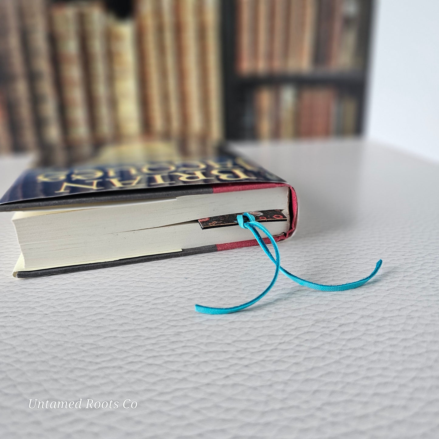 Dark Mushrooms Leather Bookmark