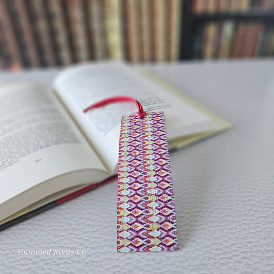 Bright Bohemian Leather Bookmark