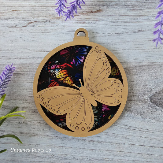 Butterfly Suncatcher Ornament - Translucent Butterflies