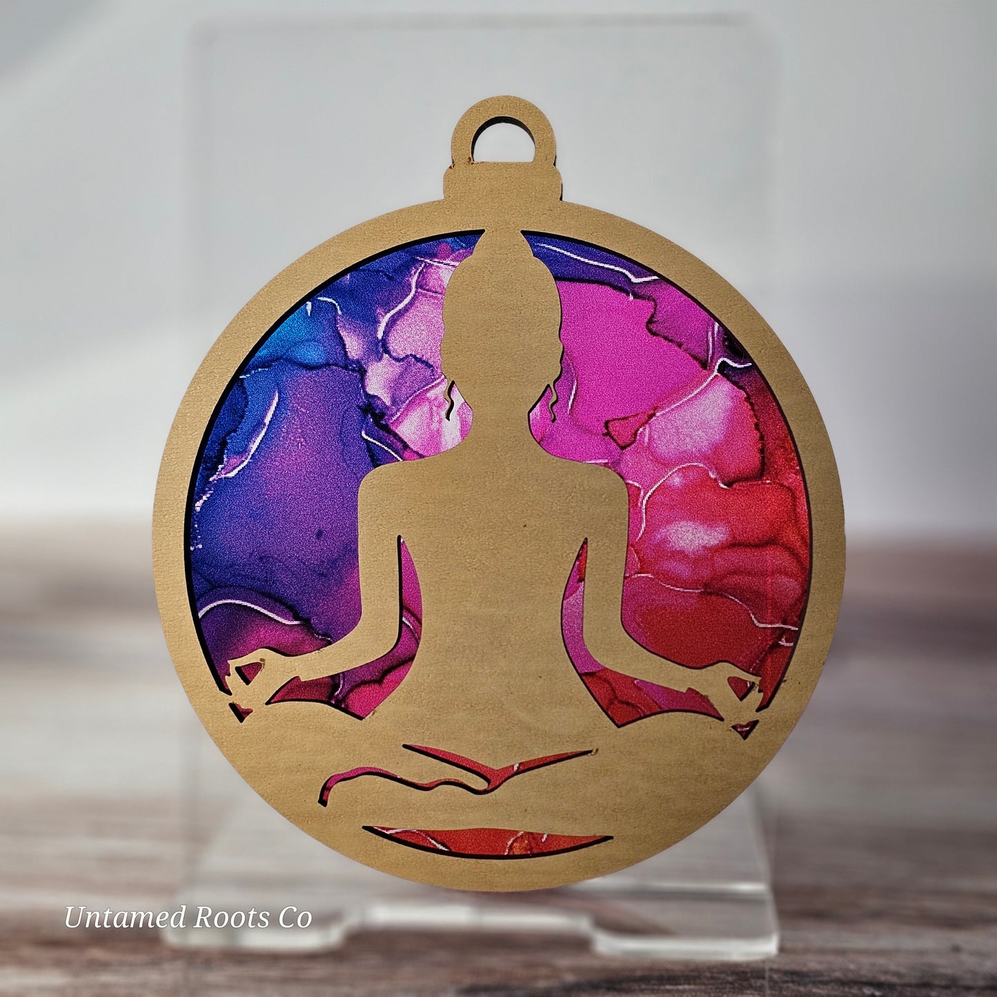 Yoga Suncatcher Ornament - Translucent Rainbow