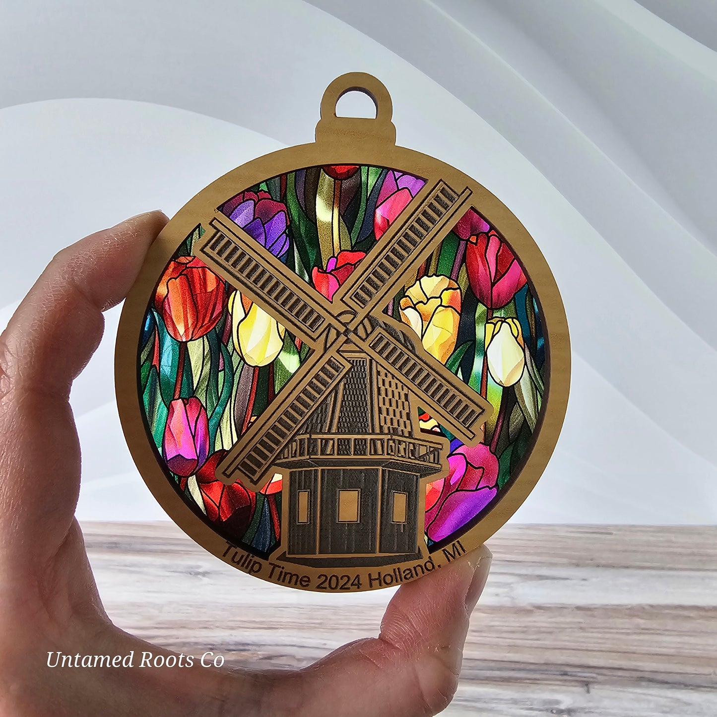 Tulip Time Suncatcher Ornament - Translucent Tulips