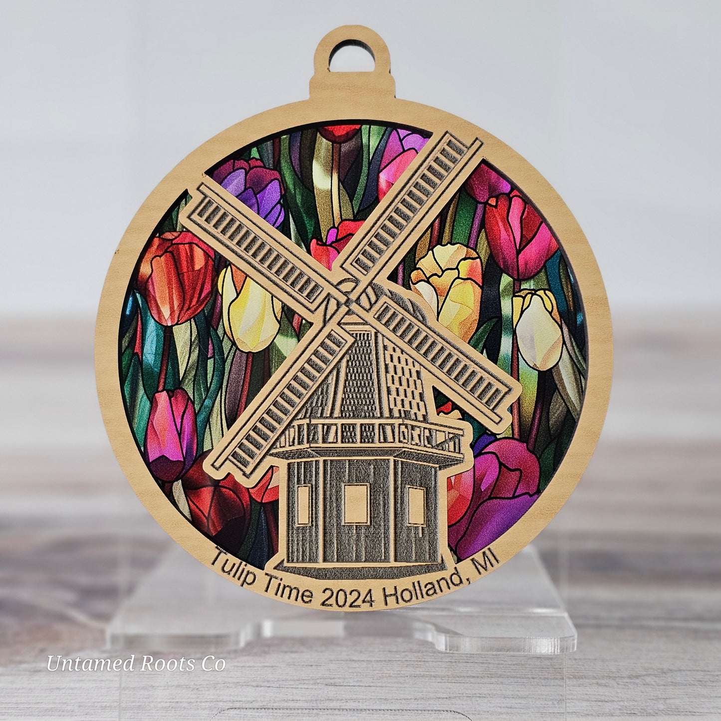 Tulip Time Suncatcher Ornament - Translucent Tulips