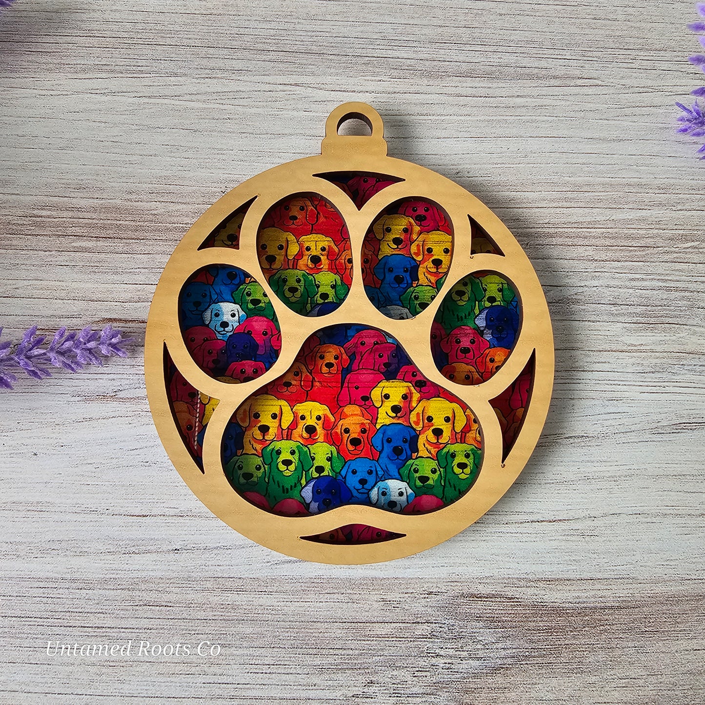 Dog Suncatcher Ornament - Translucent Colorful Pups