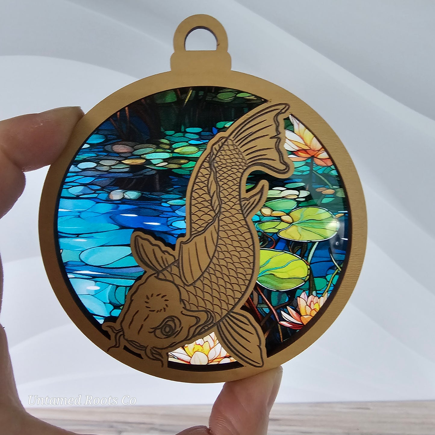 Koi Suncatcher Ornament - Translucent Pond