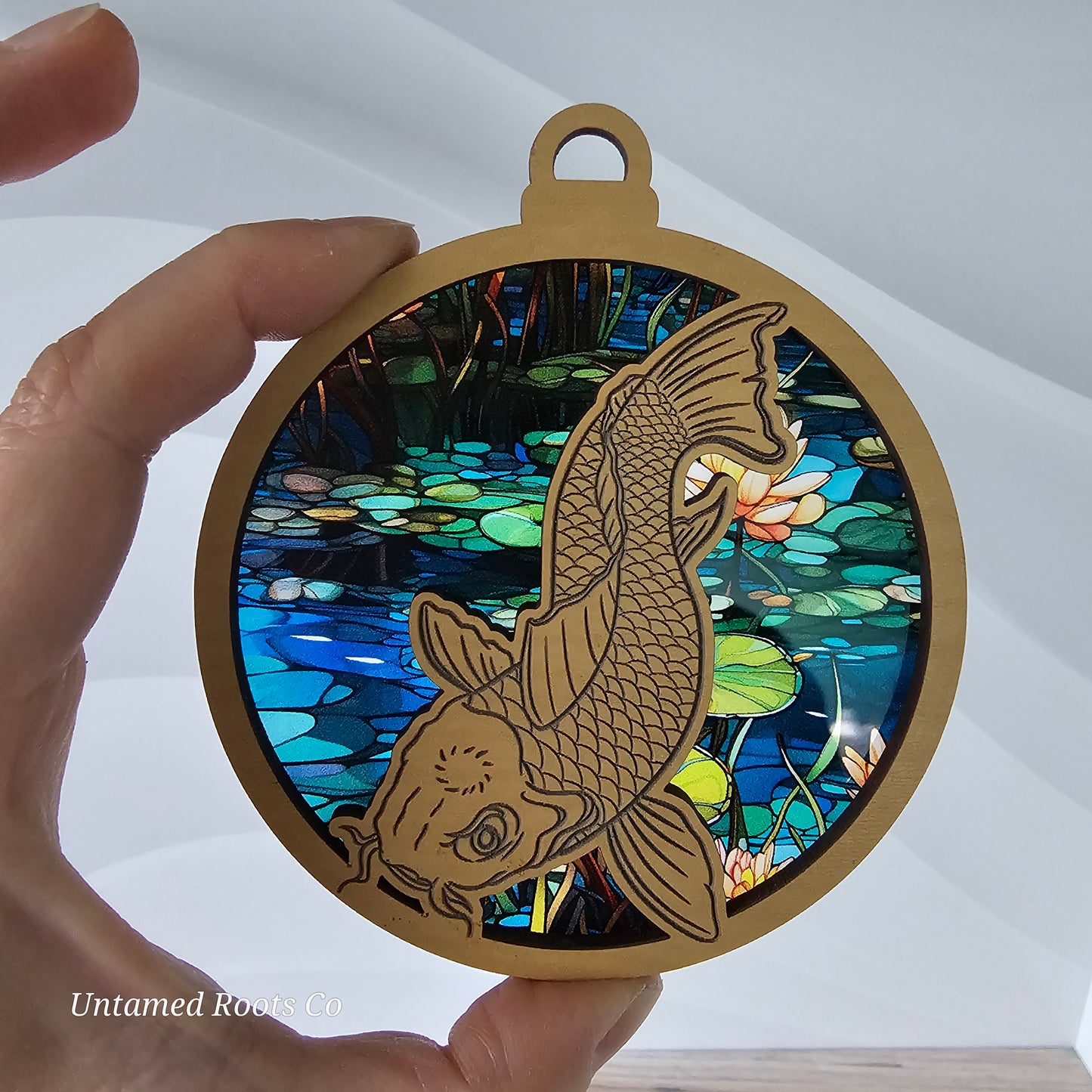 Koi Suncatcher Ornament - Translucent Pond