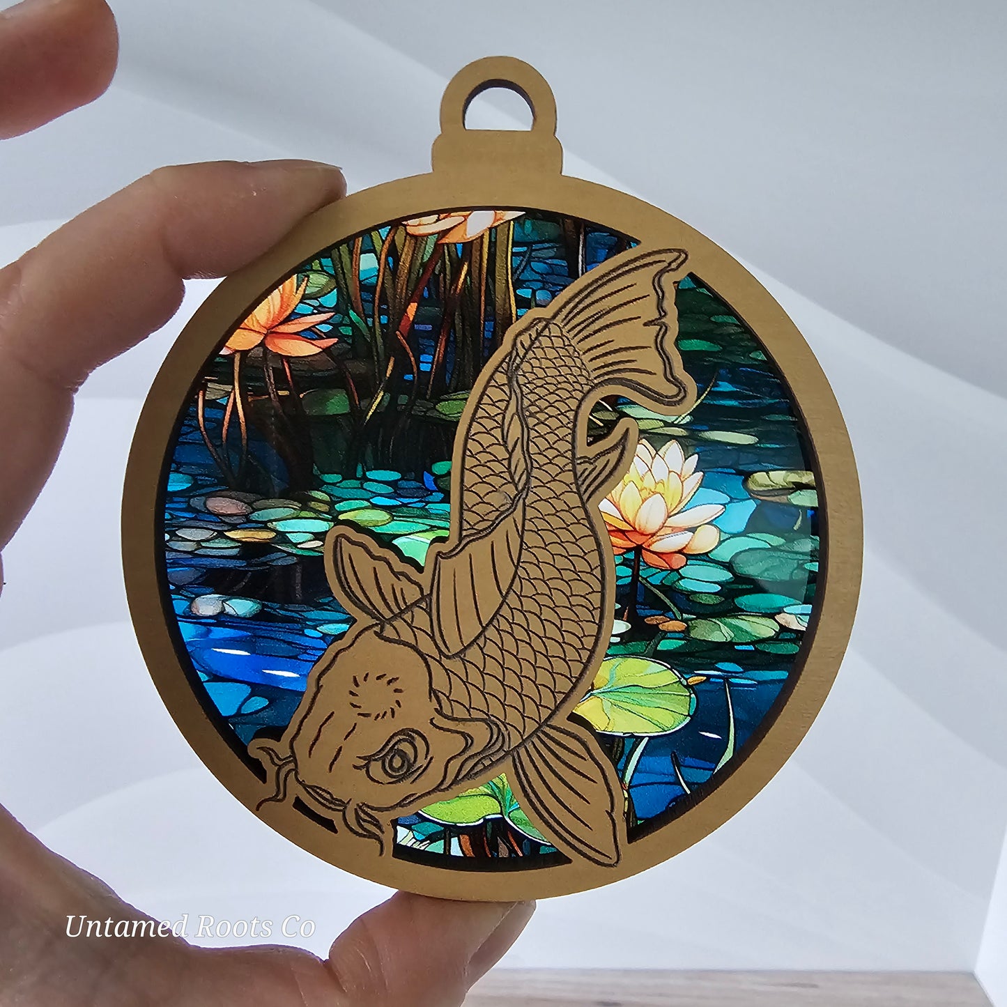 Koi Suncatcher Ornament - Translucent Pond